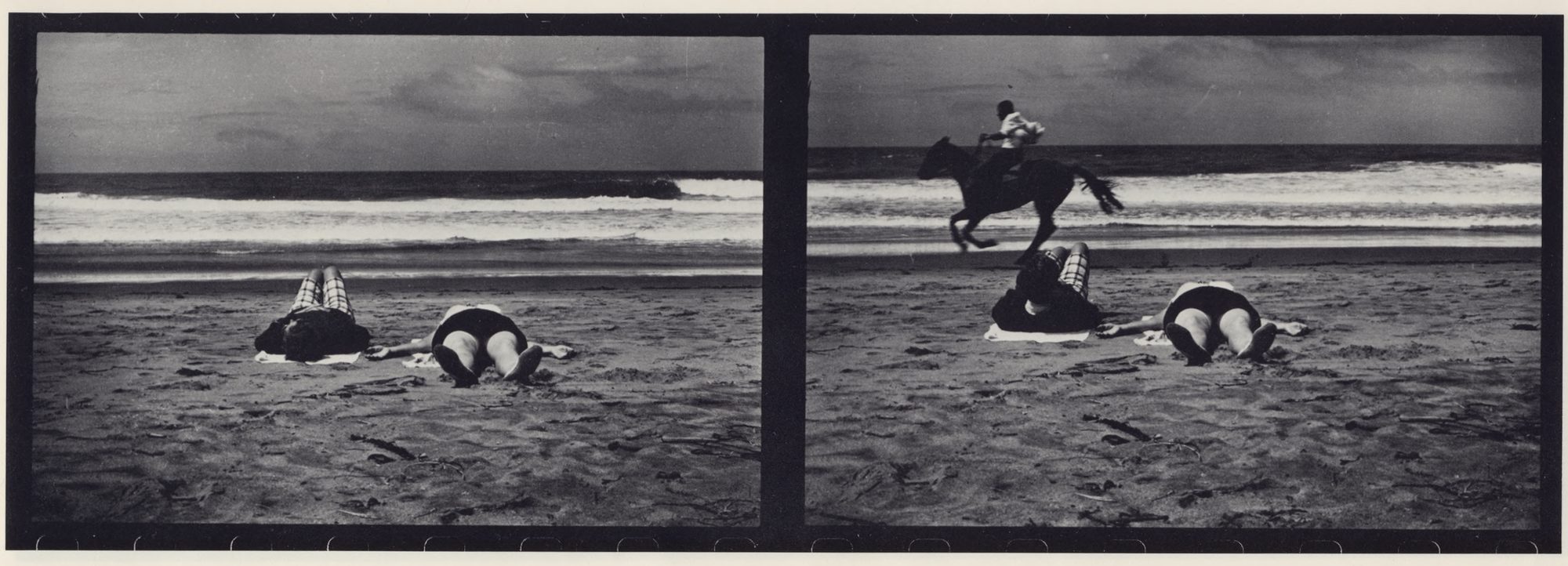 Eve Sonneman, Horse Passing, a photographic diptych